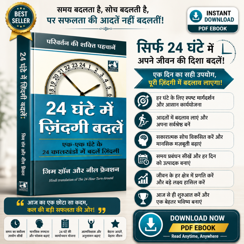 The 24-Hour Turnaround Hindi eBook – Practical Time Management, Productivity, and Life Transformation Guide
