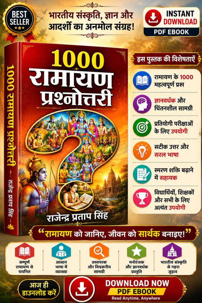 1000 Ramayana Questions Hindi PDF eBook – Ramayana Quiz, General Knowledge, and Indian Mythology Guide